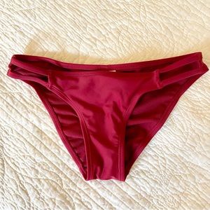 Xhilaration Side Cut Cheeky Ruched Back Bikini Bottoms